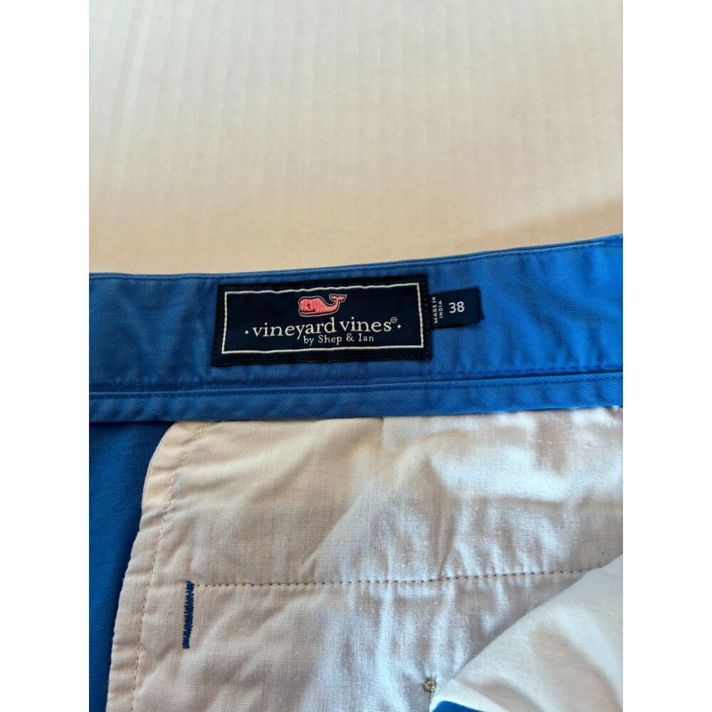 Vineyard Vines Breaker Shorts Mens 38 Blue Cotton Stretch Chino Preppy - Picture 4 of 8